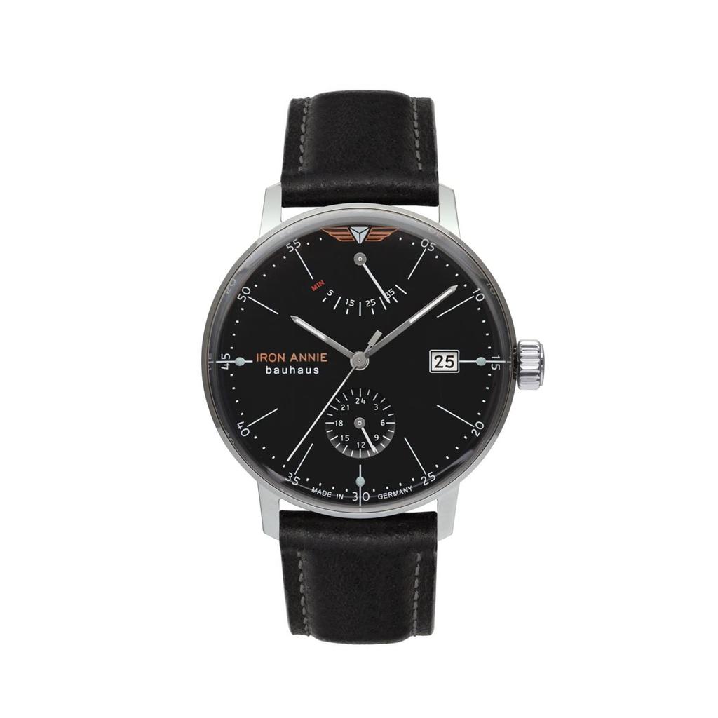 Aviator Watch Iron Annie Limited Model BAUHAUS Black Belt [Iron Annie] Amazon.co.jp 5060-2AT Men's