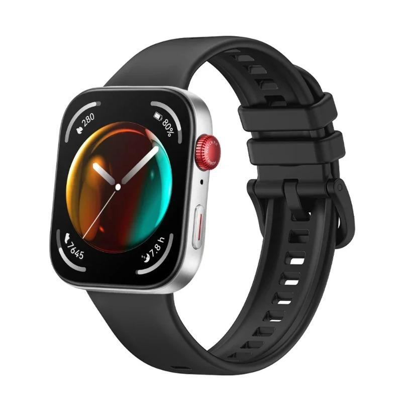 

Official Silicone Strap For Huawei Watch Fit 4 Fit 4 Pro Colorful Buckle Bracelet wristband Belt For Huawei Watch Fit 3 Watch Fit 3 чорний