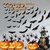 Halloween Bat Decor 3D Bat Wall Stickers Decorations Spooky Waterproof Decals for Home Room Halloween Party Supplies