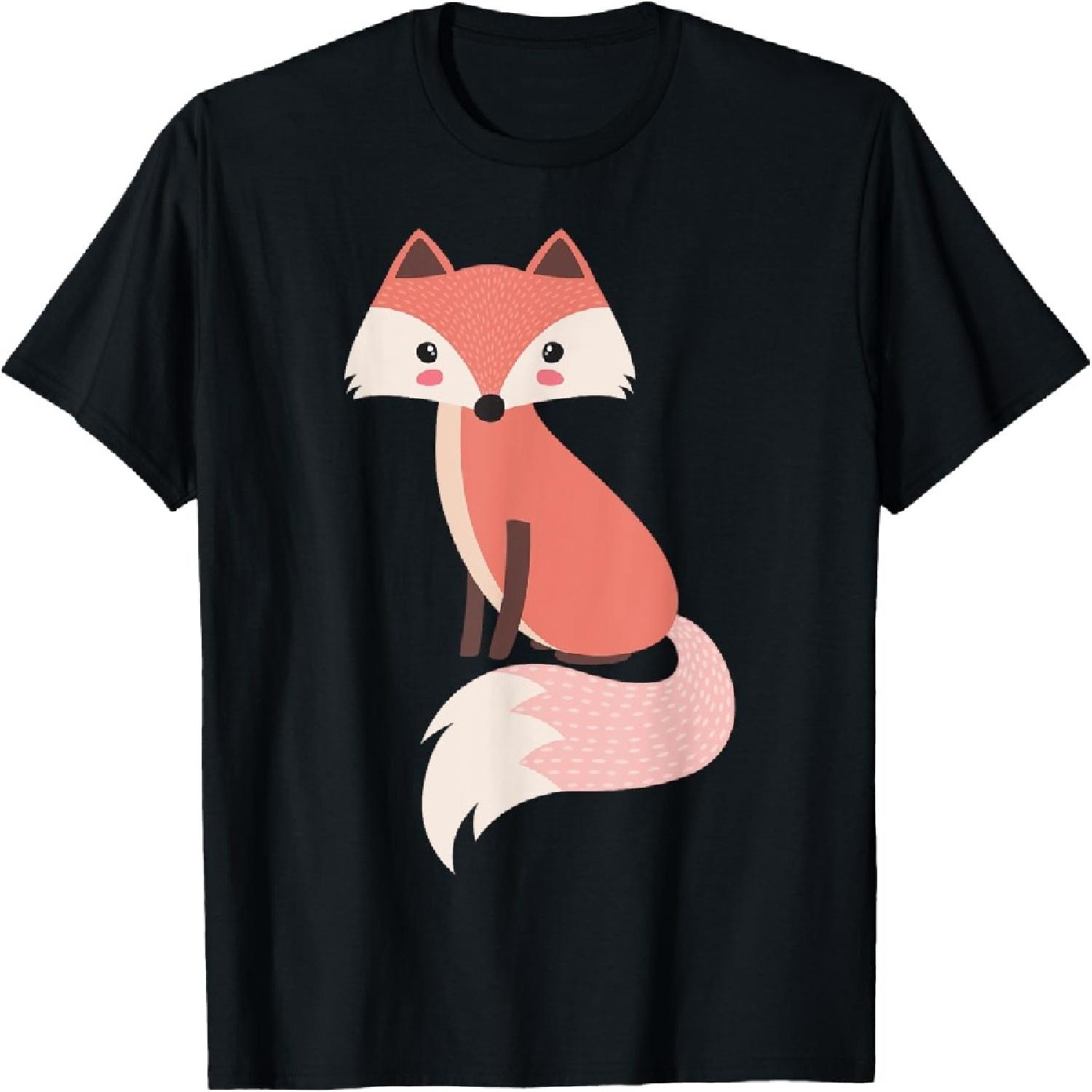 Cute Cartoon Fox Animal & Nature Lover Gift JDK0001 T-Shirt S