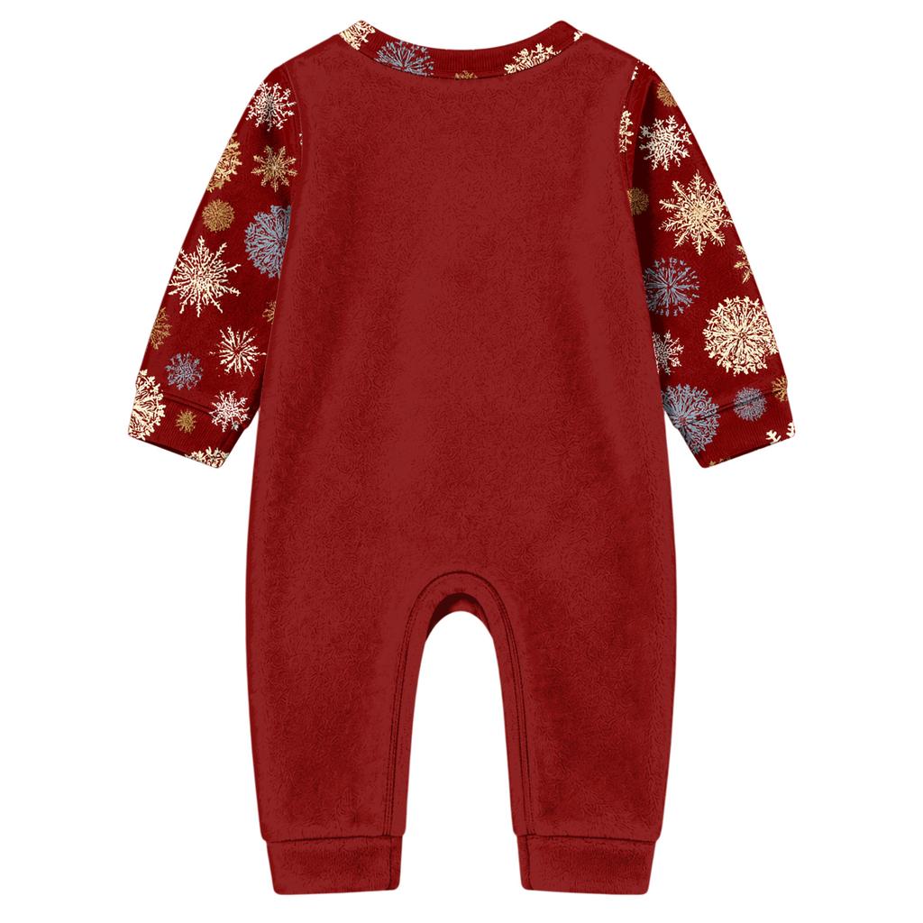 Family Matching Christmas Print Long Sleeve and Long Pants Loungewear Set