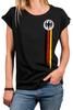 Ladies Germany Jersey with Flag European Cup Football Fan Women T-Shirt Summer Top-