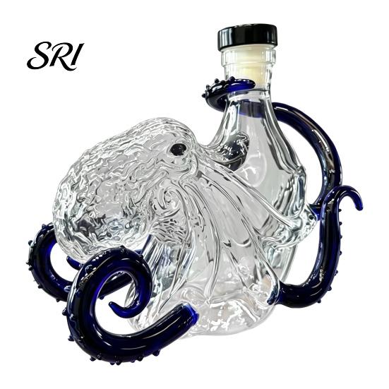 Artistic Wine Container Octopus-Shaped Glass Decanter, 3D Borosilicate Bottle for Whiskey Soda, Tentacle Design 350ml Decorative Liquid Bottle, Unique 350ml