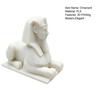 3D Printed Egyptian Sphinx Statue, White Lion Figurine for Desk, Ancient Egypt Home Decor for Shelf, Mythical Gift for History Buffs