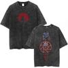 Magliette Lavate Anime Fullmetal Alchemist Edward Elric Alphonse Elric T-Shirt Uomo Donna Moda Casual Magliette Oversize Top