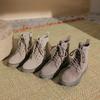 18-96 Autumn and Winter New Solid Color Washed Suede Leather Martin Boots Source Thick-soled Medium Boots Children's Versatile Trend