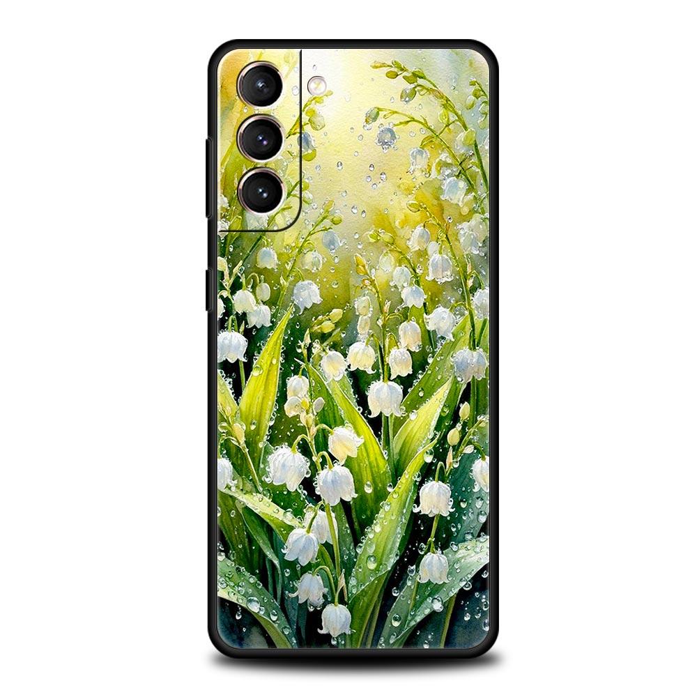Lily Of The Valley Clear Floral Phone Case for Samsung Galaxy S26 S25 S24 S23 S22 S20 S21 FE Ultra S25 Edge Plus Soft TPU Cover