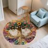 Tree of Life pattern round rug,Carpet Rug for Living Room Bedroom Sofa Playroom Decor,Non-slip Floor Mat,Holiday Gifts and Birthday Gifts.