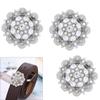 3Pcs Elegant Rhinestone Buckle Decorative Buckle Shimmering Conchos Screw Button Handcraft Leather Goods Accessories