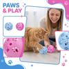 Colorful Plastic Bell Balls For Cats - Interactive Hollow Cats Toys With Bell Sounds, Self-Play Chew Balls For Kittens & Cats