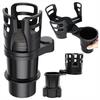 Cupholder™ Car Cup and Bottle Holder with Phone and Tablet Holder, 360° Adjustable and Stable, Mounts in the Car Cup Holder - Black