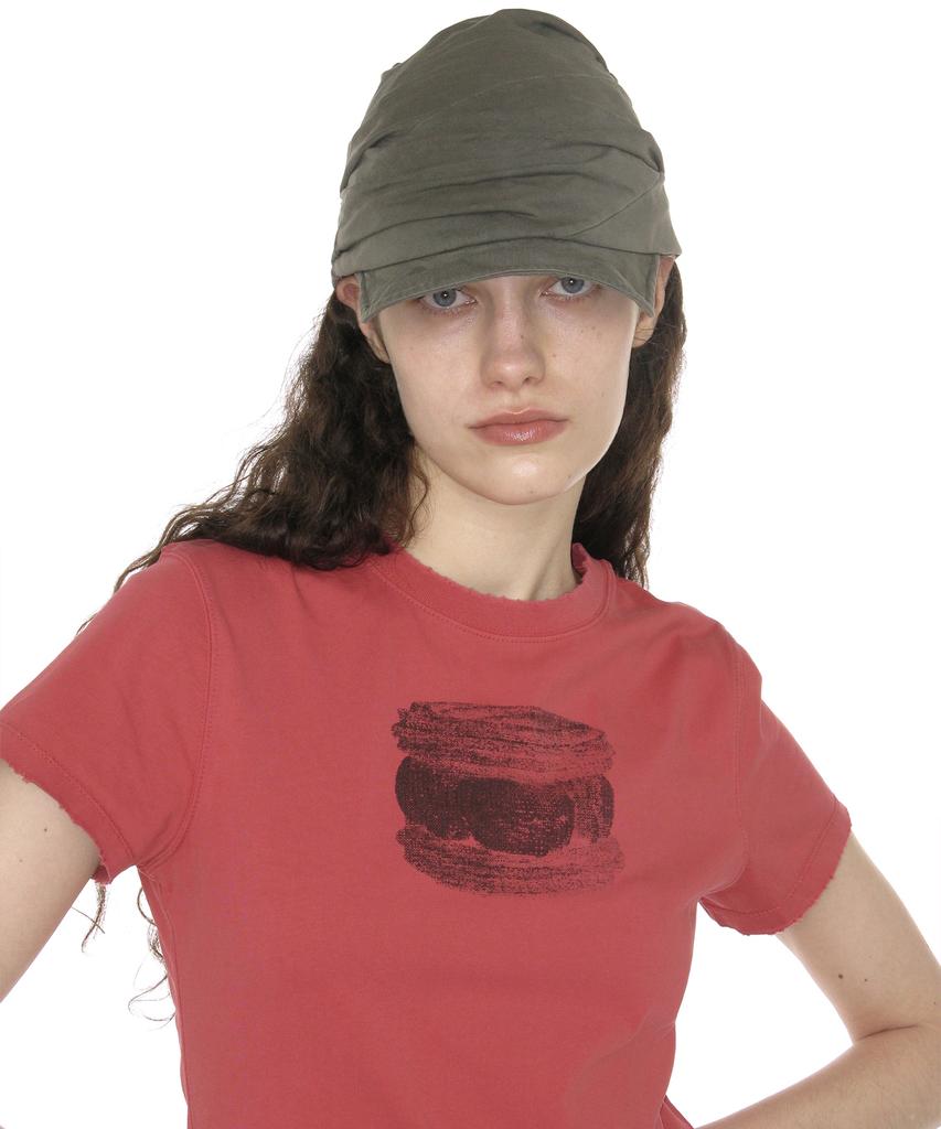 PARTIMENTO WOMEN Luched Drape Hat_Khaki Gray