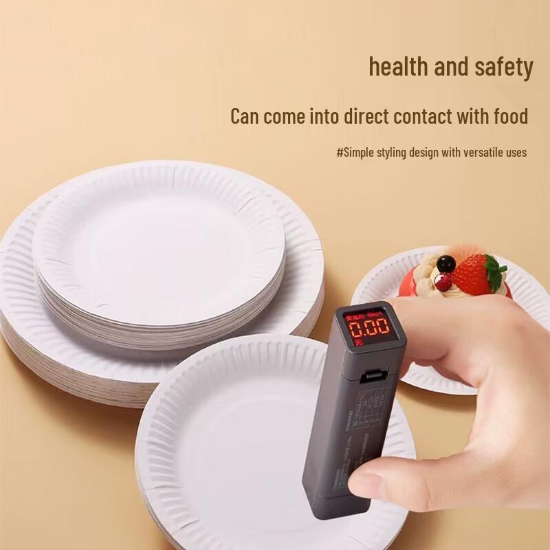 Jiwanggu 8-inch White Disposable Paper Plates