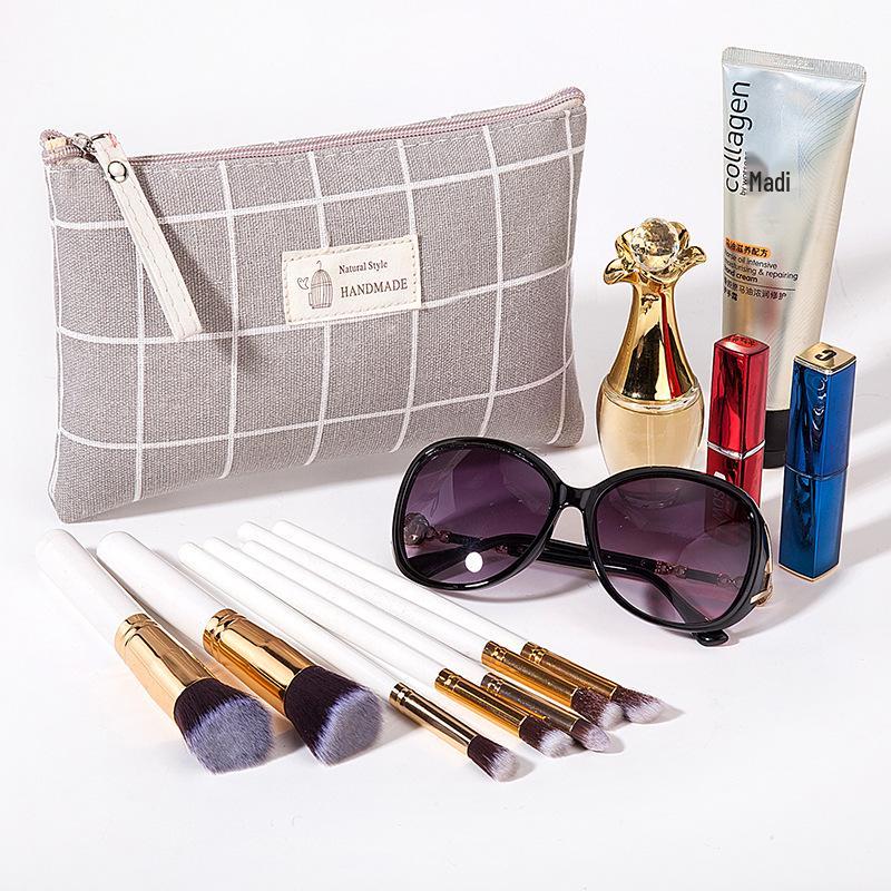 Large Canvas Cross-Border Clutch: Portable Makeup, Toiletries, Phone & Coin Storage Bag