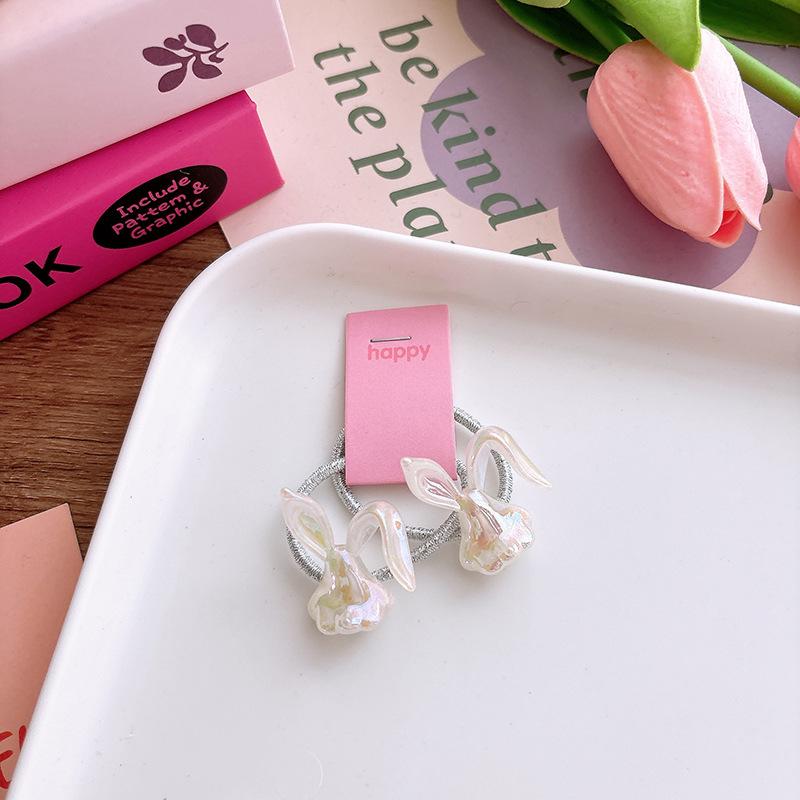 

2pcs New Korean The Star Children s Hair Rope Electroplated Flower Girl Rubber Band Hair Band Girl Sweet Hair Accessories
