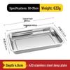 304 Stainless Steel Multi-Purpose Rectangular Tray - Dinner, Barbecue, Steamed Fish, Rice, Fruit Plate
