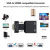 1080P VGA To HDMI‑Compatible Video Audio Converter, HDMI To VGA Adapter for PC Laptop Connecting To HDTV Projector