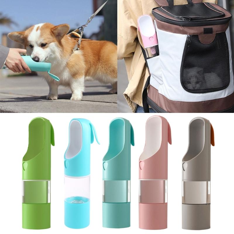 Dog Travel Water Bottle Portable Pet Drinking Cup with Food Feeding Bowl for Pets Outdoor Walking Traveling Hiking