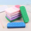 New Stylish Holes Silicone Pencil Case Zipper Soft Pencil Pouch Lightweight Waterproof Stationery Storage Bag Classroom