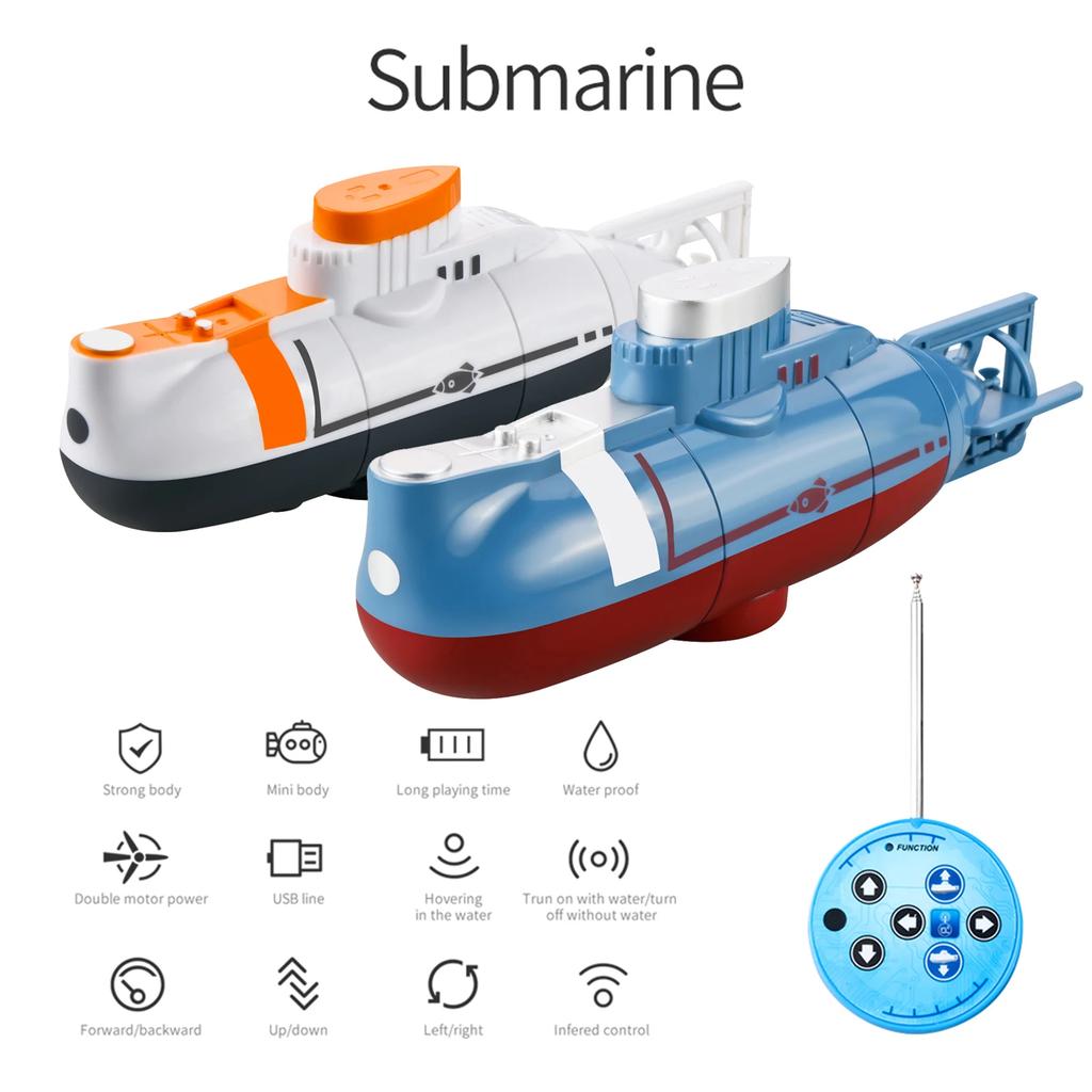 Mini RC Denizaltı 0.1m/s Hız Uzaktan Kumandalı Tekne Su Geçirmez Dalış Oyuncak Simülasyon Modeli Çocuklar İçin Noel Hediyesi Yeni Yıl Hediyesi
