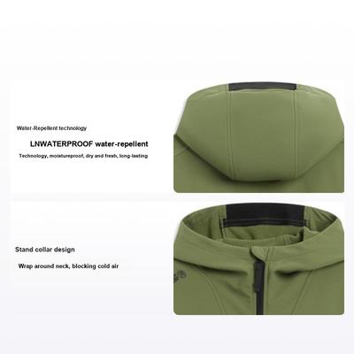 Giacca Softshell Calda Resistente all'Acqua in Pile Morbido da Uomo Li Ning Outdoor CF AFDVB37-4