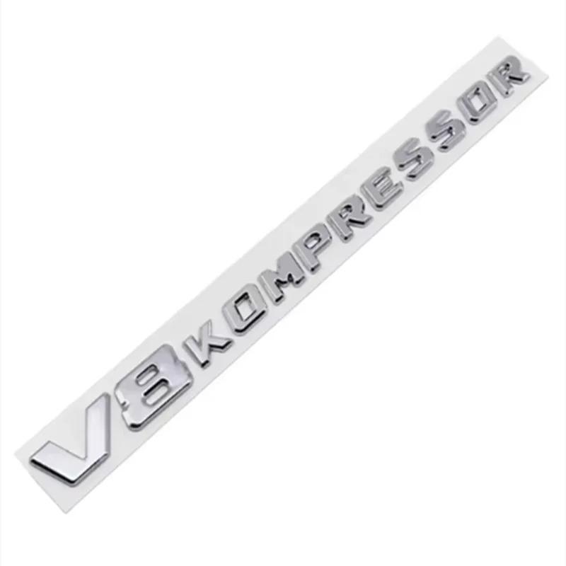 3D ABS V6 V8 V12 COMPRESSOR Car Side Emblem Trunk Badge Sticker For Mercedes Benz W212 W213 W204 W205 W168 W176 CLK GLA G63 G500