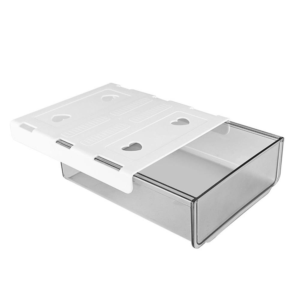 Transparent Under Desk Drawer White Gray Self Adhesive Organizer Large Storage Stick on Design Hidden Storage Box Office