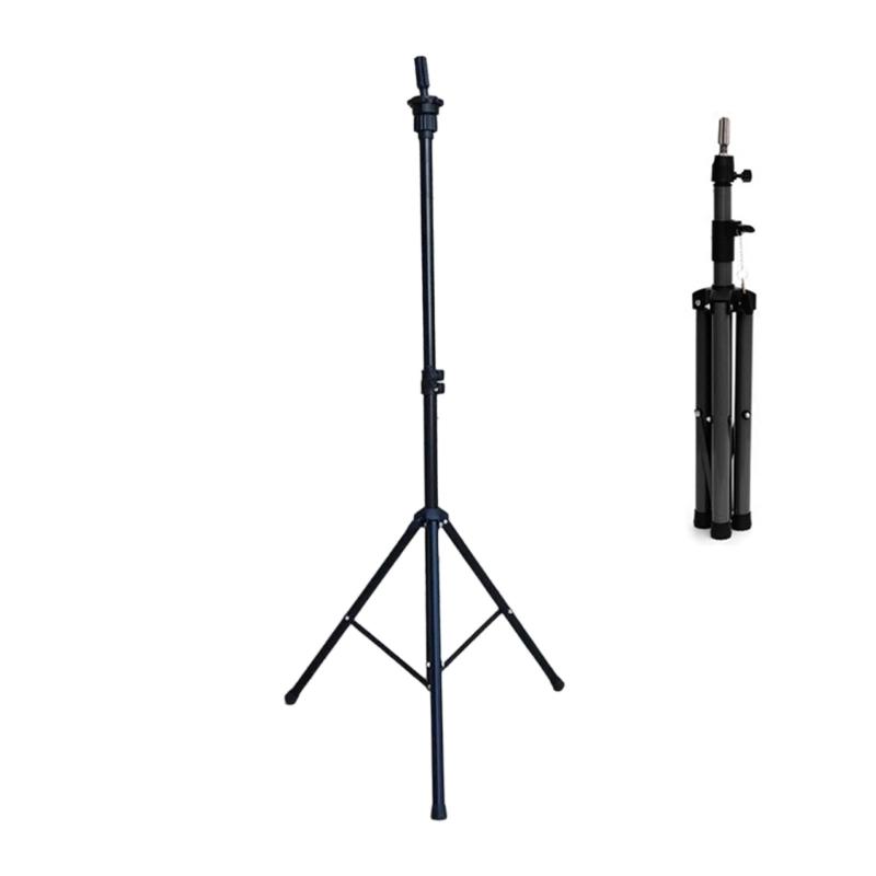 Suporte Dobrável de Plástico para Exibição de Cabeça de Peruca com Design de Tripé Seguro para Organização de Estação de Trabalho de Cabeleireiro