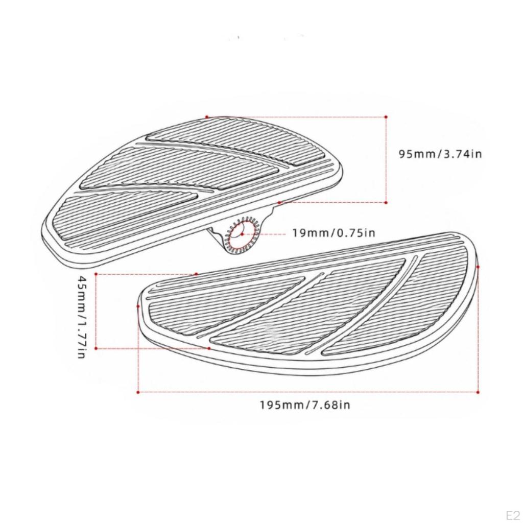 Motorcycle Footboards with Clamps Comfortable for Motorcycles, Motorcyclists