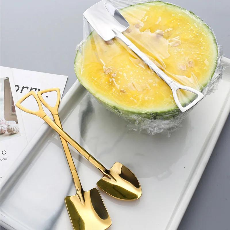 4PCS Stainless Steel Watermelon Spoon Shovel Spoon Household Creative Dessert Watermelon Spoon Cute Shovel