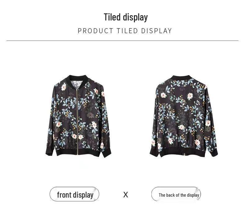 Mom's Chic Thin Baseball Jacket for Middle-Aged Women – Perfect for Spring and Autumn, Plus Size Available