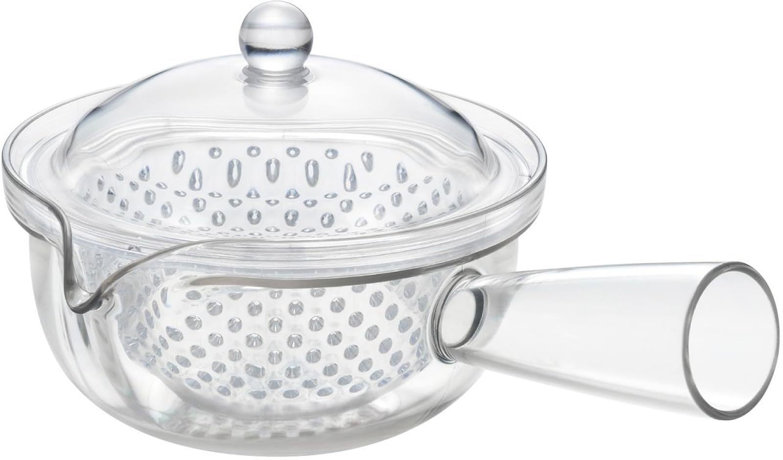 

Akebono Sangyo Made in Yokote Clear Clear Transparent Tea and Features a Plastic Strainer Teapot, Kyusu-style, Japan, Style, Plastic, Teapot, TW-3748,
