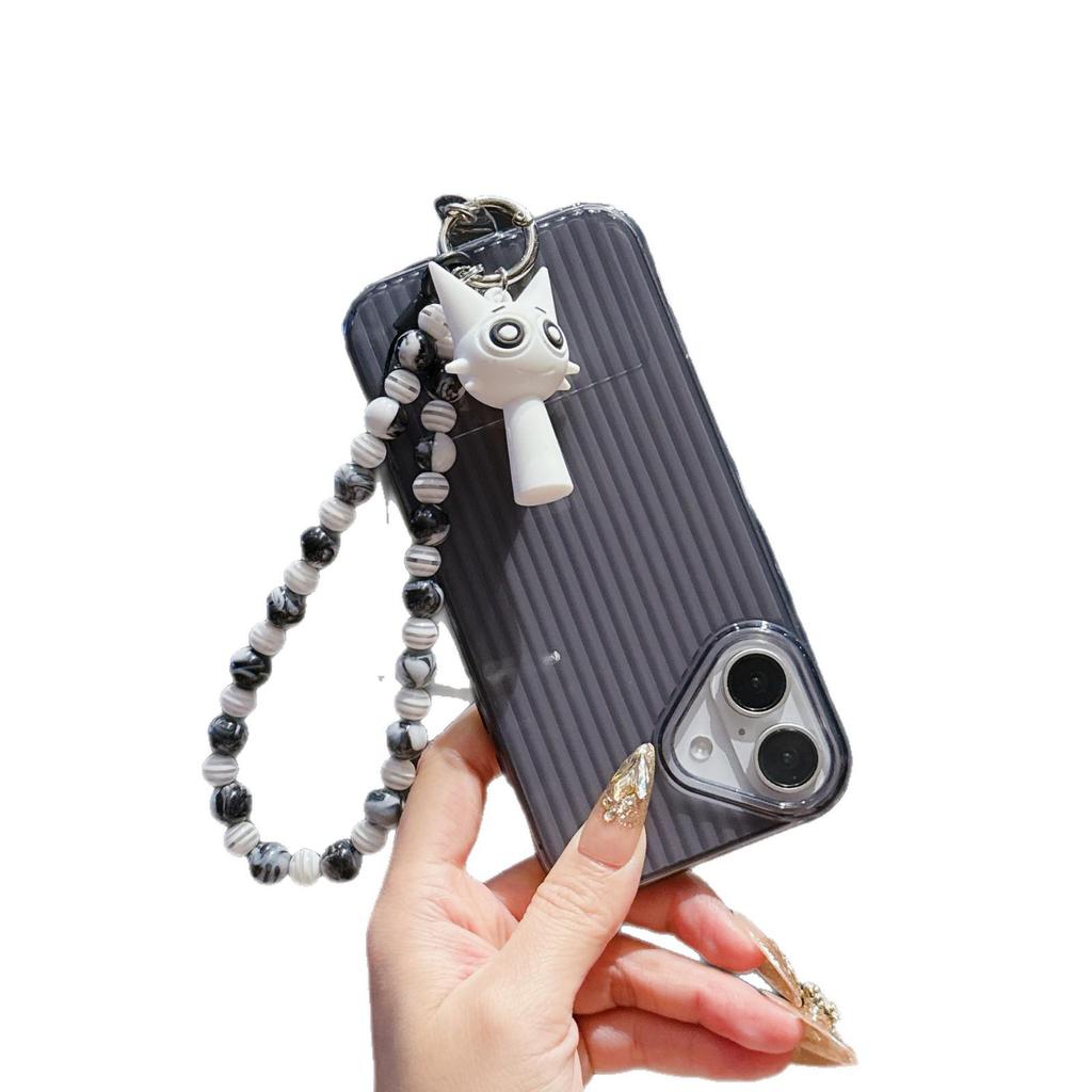 Cross-Border Cartoon Phone Pendant: Anti-Loss Lanyard & Silicone Beaded Bracelet Keychain Gift Set