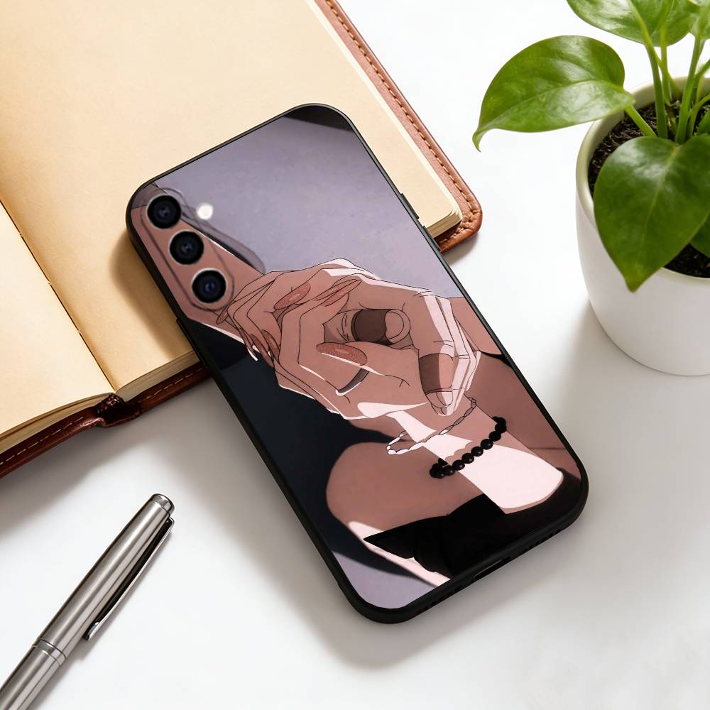Manhwa  Phone Case For Samsung Galaxy A73,A72,A71,A70,A53,A52,A51,Soft Silicone Black Cover