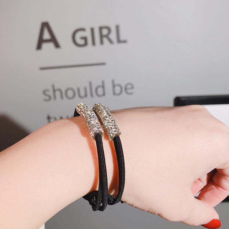 Cyrstal Shiny Ponytail Holder Rhinestone Hair Ties Rubber Band Elastic Hair Rope Hairband Fashion Bling Hair Accessories
