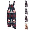 Women's Casual Floral Print Cotton Linen Loose Fit Retro Suspender Jumpsuit