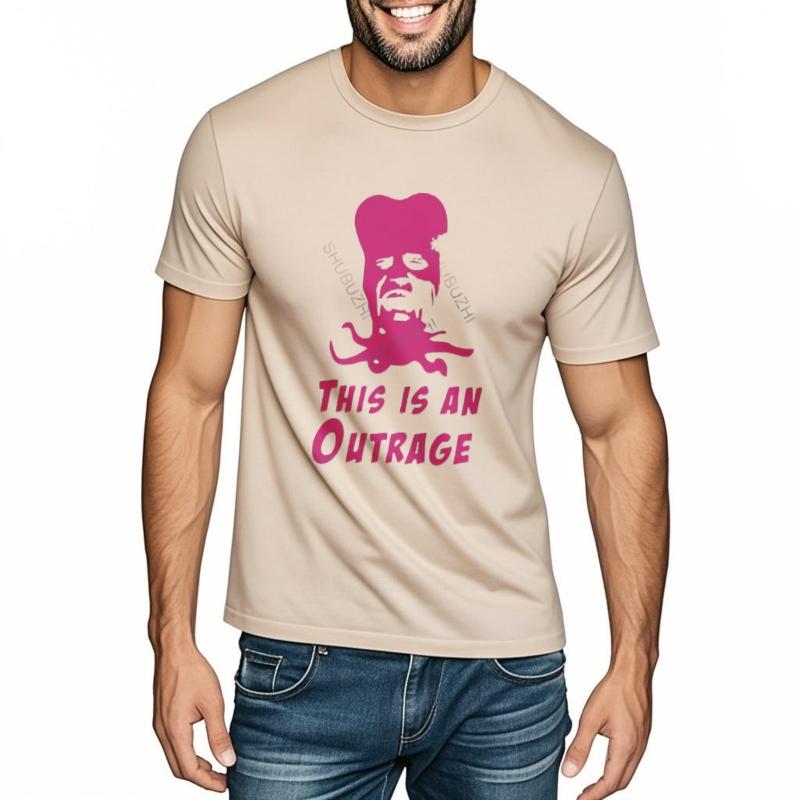 Male Shubuhzi Tshirt Loose Tops It's An Outrage Mighty Boosh Inspired T-Shirt  Cotton TONY HARRISON Unisex Casual tee-shirt