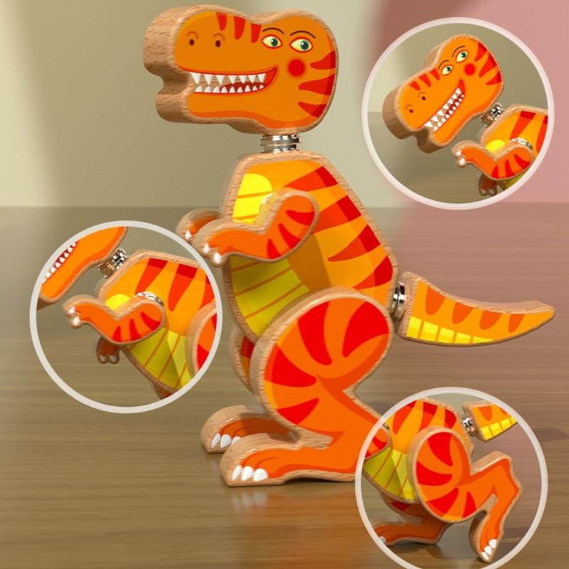 Magnetic Dinosaur Construction Toy For Children 4-8 Years Old Interactive Learning Activity For Cognitive Development