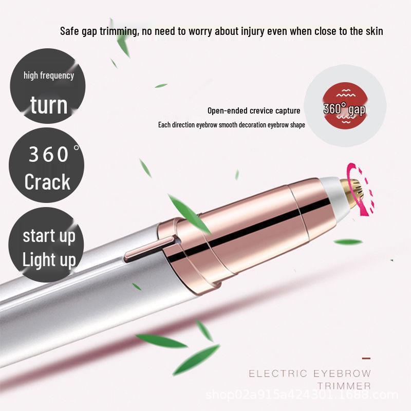 Women's Automatic Electric Eyebrow Trimmer and Pencil Razor for Hair Removal