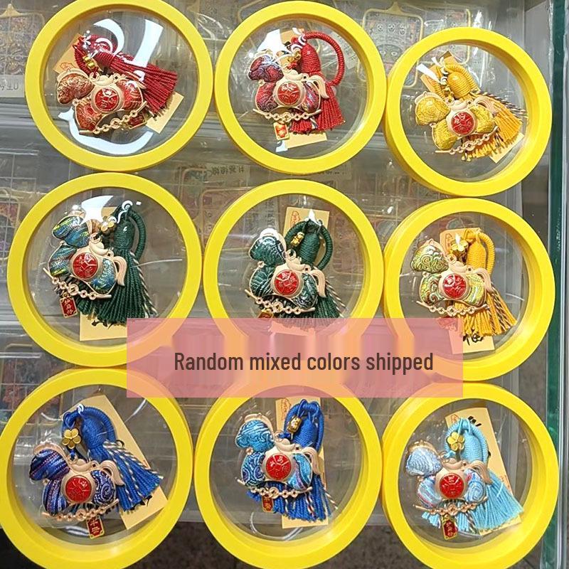 National Style Rotating Horse Keychain Pendant for Peace and Joy