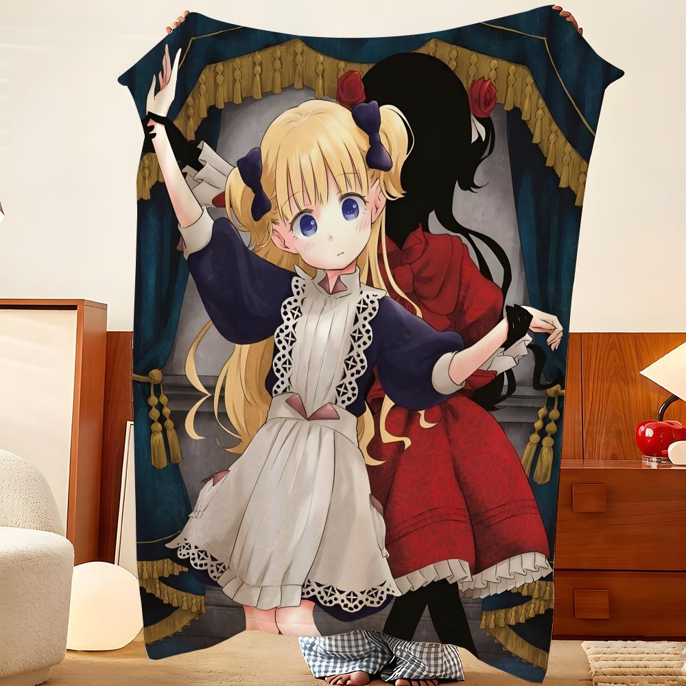 Anime S-Shadows H-House Throw Flannel Throw Blanket, Lightweight Cozy, Durable Washable cute Cool