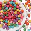 20pcs/Lot Colorful Stone Skull Beads Synthetic Turquoise Spacer Bead for Bracelet Necklace DIY Jewelry Making Accessories
