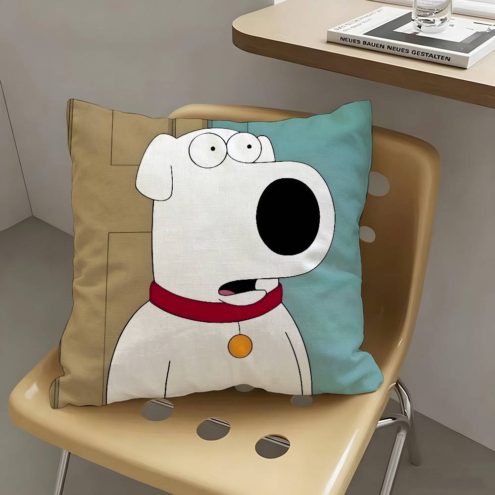 1pc Cartoon Dog F-Family Guy Pillow Case Fashion Square Pillowcase Bedroom Sofa Room Ins Decoration Leisure