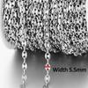 1meter Gold Stainless Steel Chain Multi Styles Star Thick Cable Curb Chains for Necklace Bracelet Jewelry Making DIY No Fade