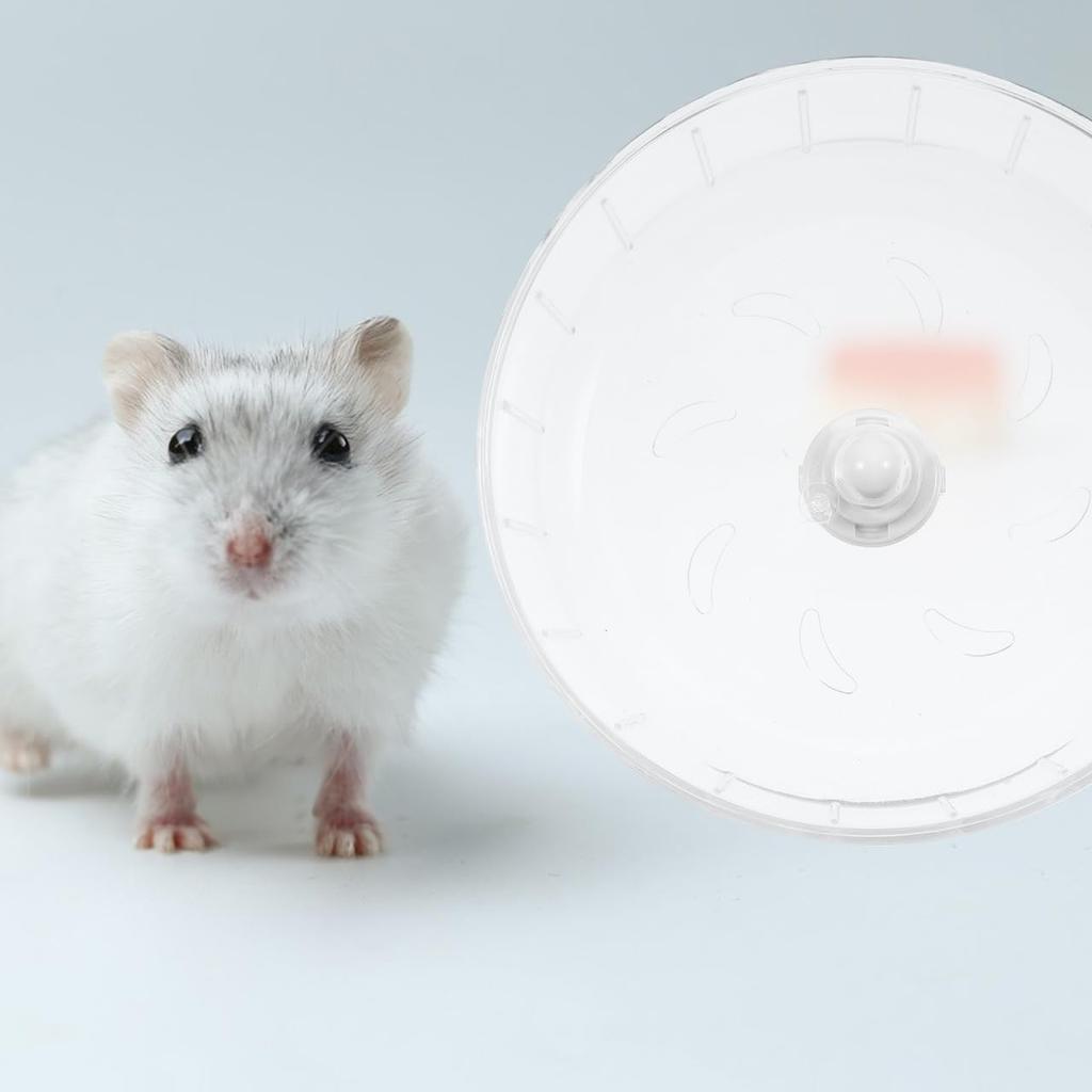 Quiet Hamster Pulley, Transparent Hedgehog Wheel, Small Animal Toy for Pets, Cute Design, Durable