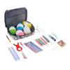 107 Pieces Portable Crochet Starter Kits Beginners Crochet Kits Crochet Yarn and Crochet Hook Set for Making Bag, Gloves