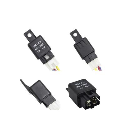 DC relé/automobilové relé/všeobecné relé/12V 40A 4-pinové s päticou a vodičmi