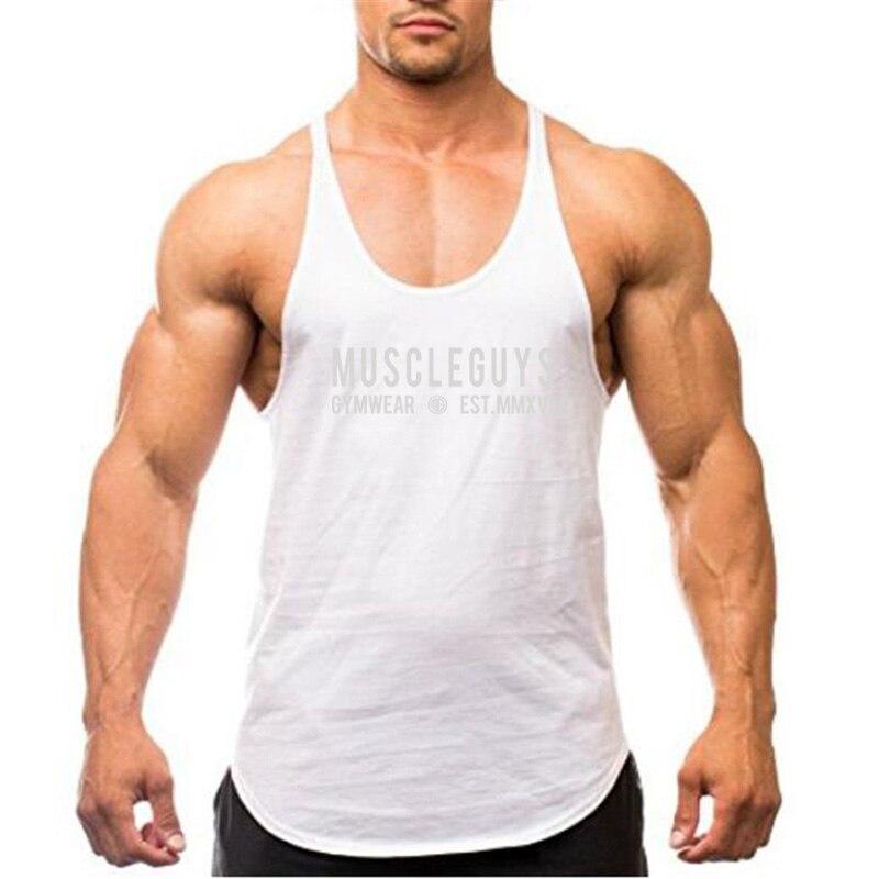 Muscleguys - Tricou fără mâneci pentru antrenament pentru culturism, fitness, în formă de Y, largi, respirabil, care absorb transpirația