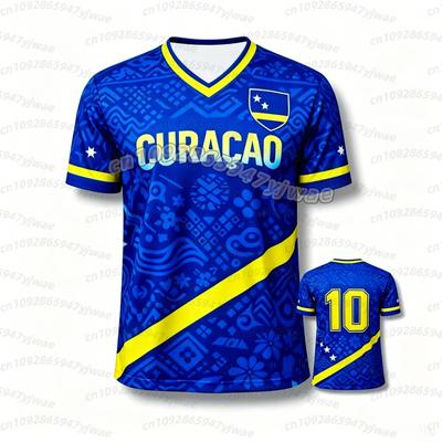 26 Men Curacao Soccer Fans Jersey 3D,2026 Fan Shirt,Curacao Football Tee,Matching Family for Kid/Children Men Women T-shirt
