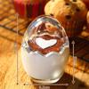 Cute, Heat-Resistant Glass Pudding Cups, Eggshell-Shaped, 100ml, Mini, Transparent, with Cover, for Yogurt, Jelly, and Desserts. Perfect for Chawanmus